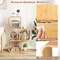 Costway 1/2 PCS 2 Tier S-Shaped Bookcase with 2 Open Cubes Geometric Corner Display Shelf
